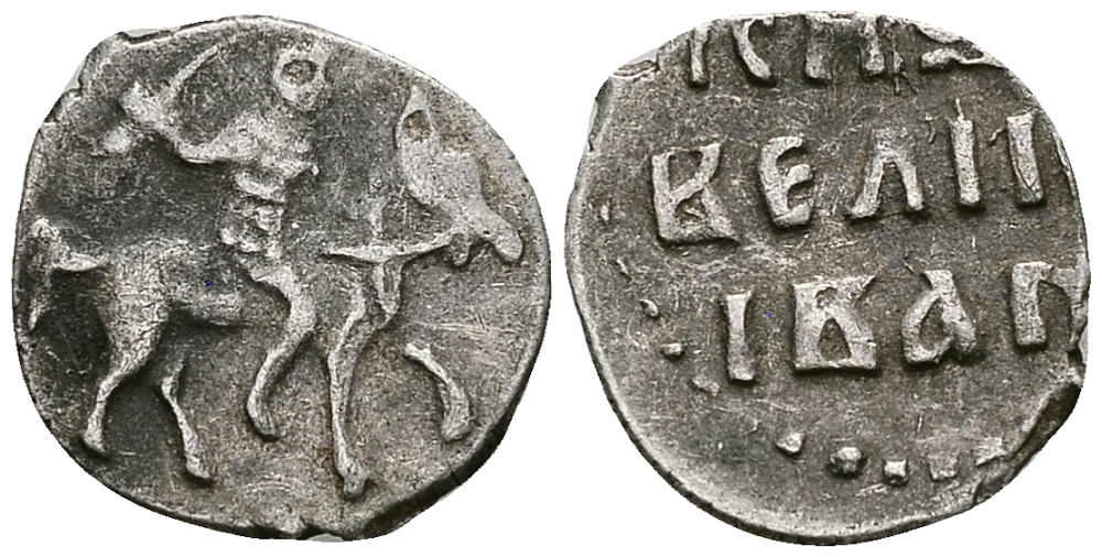 ВЕЛИКОЕ КНЯЖЕСТВО МОСКОВСКОЕ ДЕНГА 1535 - 1547 ИВАН IV ВАСИЛЬЕВИЧ, МОСКОВСКИЙ МОНЕТНЫЙ ДВОР, 0,36 ГР ГиК №26 серебро 262-1035