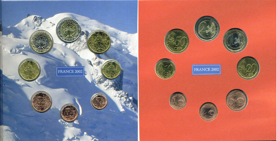 Испания, Франция, Андорра набор из 2 евронаборов по 8 монет и набора из 6 монет 2002 оригинальный, официальный набор, презентация Андорры в евро UNC 7-6-1-08