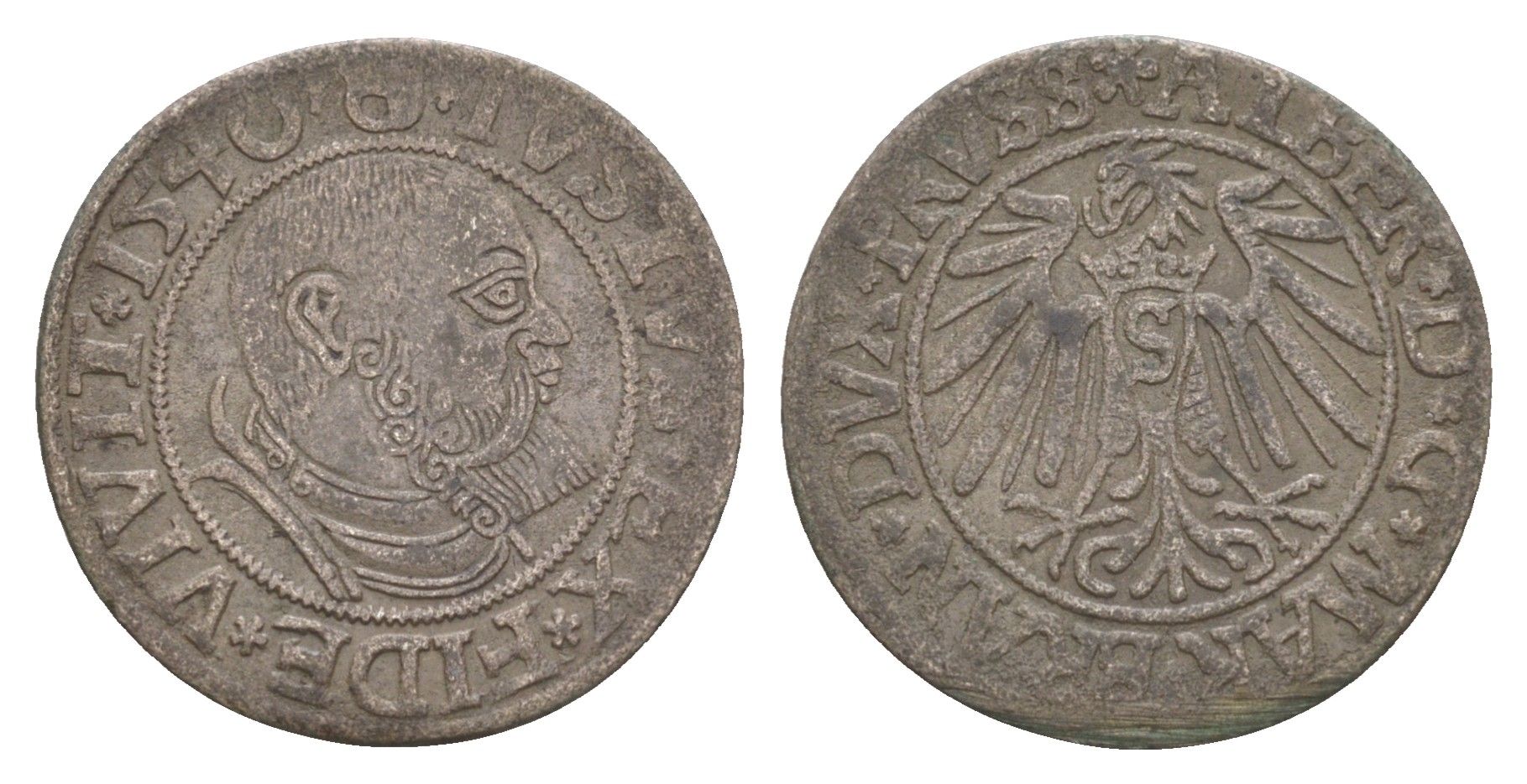 Пруссия 1 грош 1540 Альбрехт (1525-1568) MB 3 серебро 1516-1612