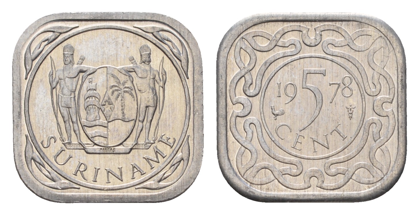 Суринам 5 центов 1978 KM 12.1a алюминий UNC 3458-1224