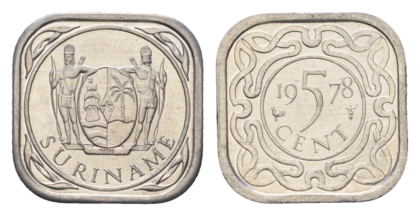 Суринам 5 центов 1978 KM 12.1a алюминий UNC 3458-1227