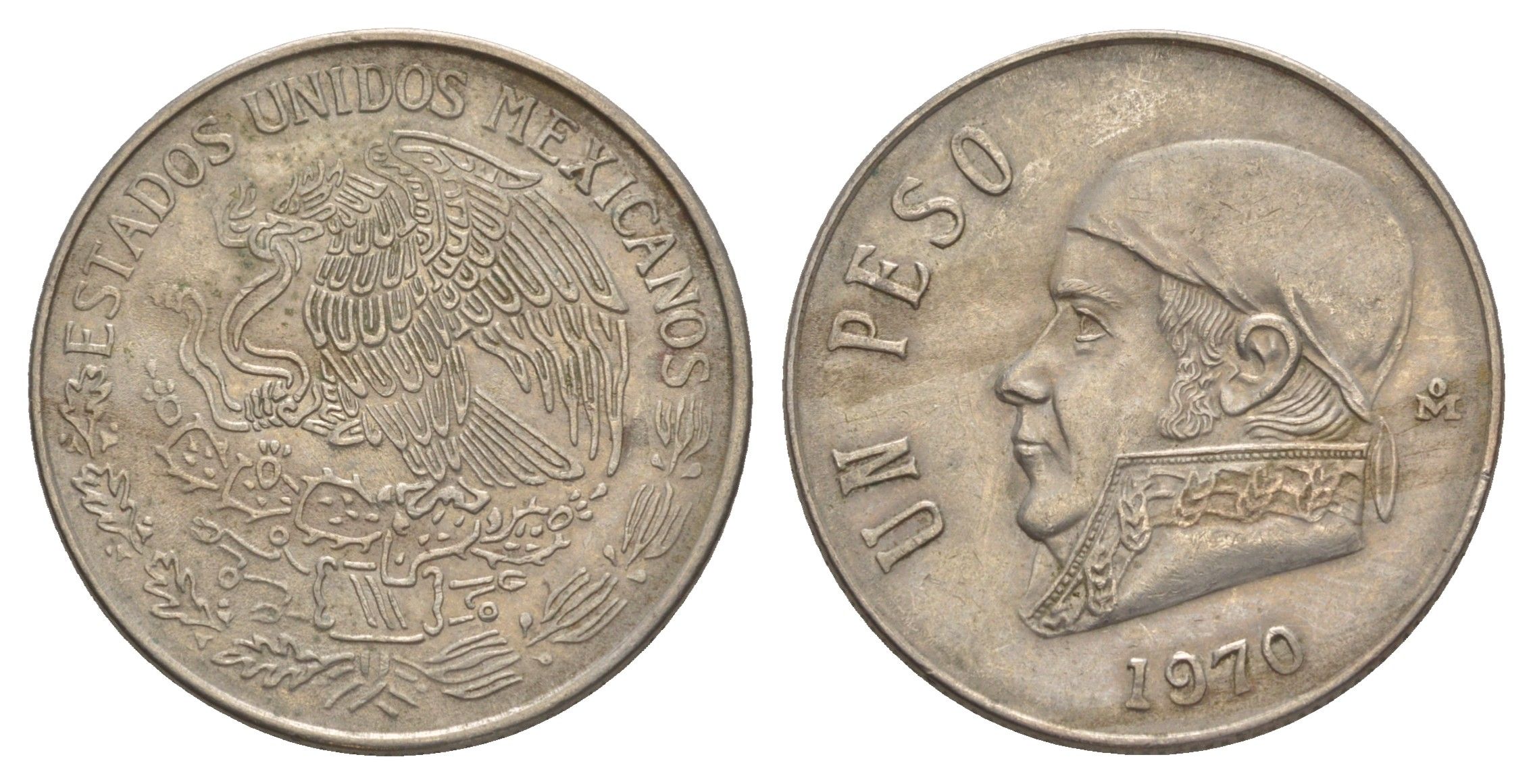 Мексика 1 песо 1970 Хосе Мария Морелос KM 460 медно-никель 4646-327