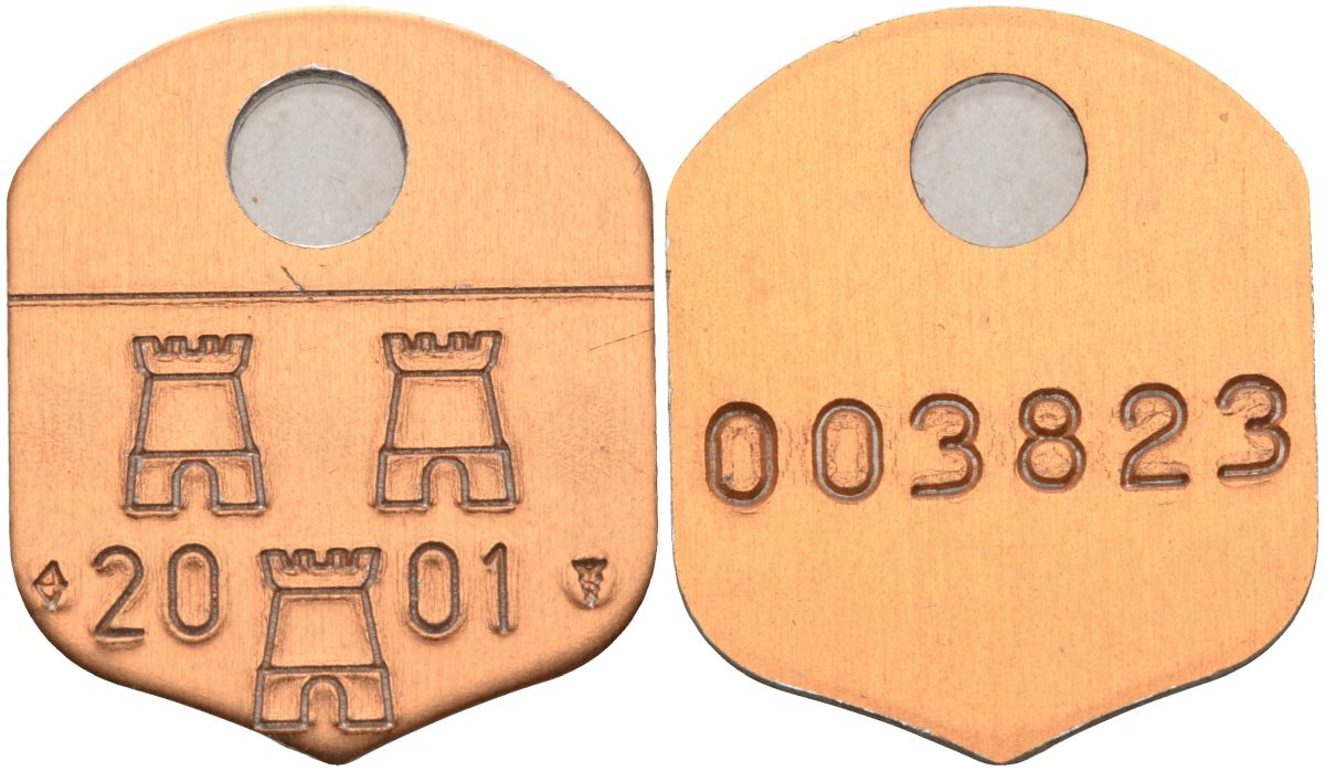 Нидерланды, Эттен-Лёр жетон 2001 4368-533