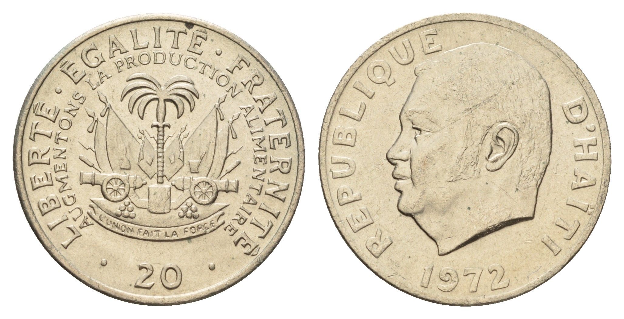 Гаити 20 сантимов 1972 ФАО KM 100 медно-никель UNC 4657-1216