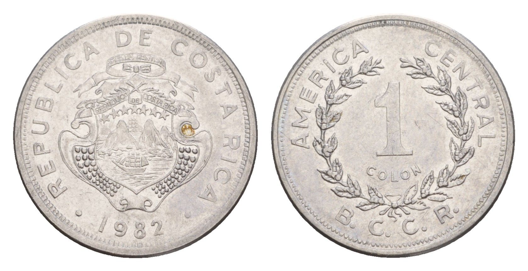 Коста-Рика 1 колон 1982 KM 210 нержавеющая сталь 4649-827