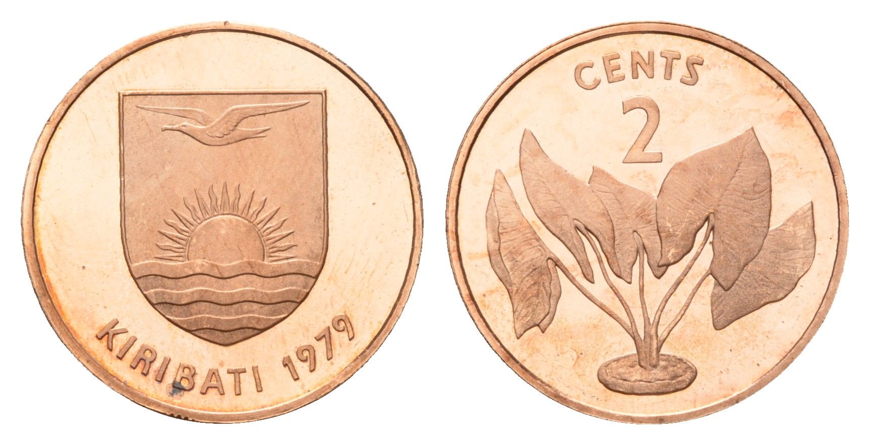 Кирибати 2 цента 1979 KM 2 бронза PROOF 413-2725
