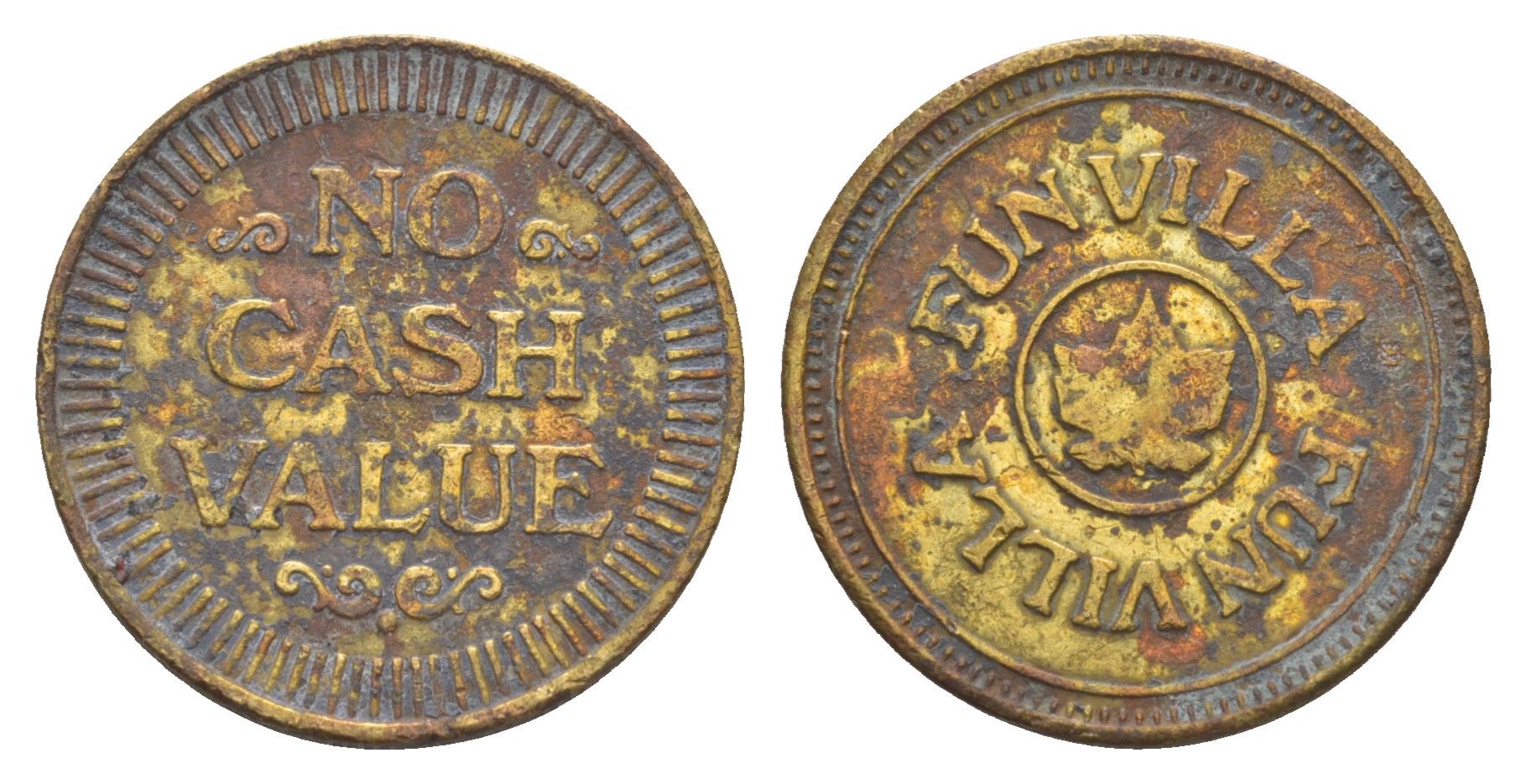 Канада жетон для торгового автомата - Fun Villa диаметр 22,5 мм, вес 4,9 гр латунь 4656-646