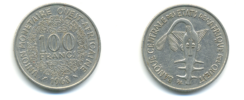 Западная Африка (BCEAO) 100 франков 2002 KM 4 никель 86-1712