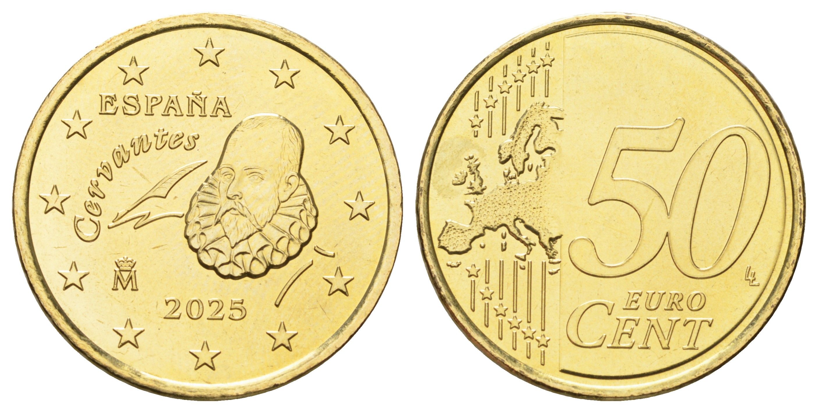 Испания 50 евроцентов 2025 тираж 2.500 экземпляров KM 1149 нордик BU 4666-1032