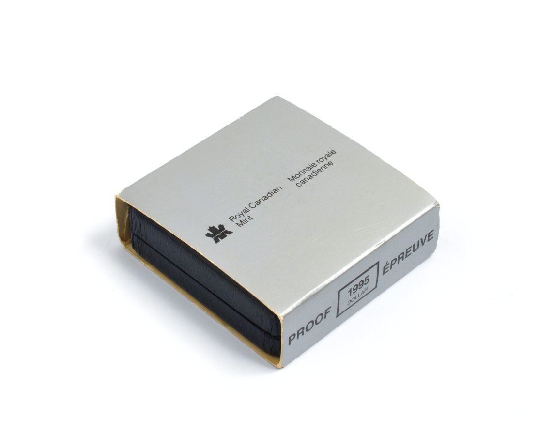 Канада 1 доллар 1995 Компания Гудзонова залива, одна из старейших торговых компаний Северной Америки, основана в 1670 году, в оригинальной коробке, с сертификатом КМ 259 серебро PROOF 5-6-4-20