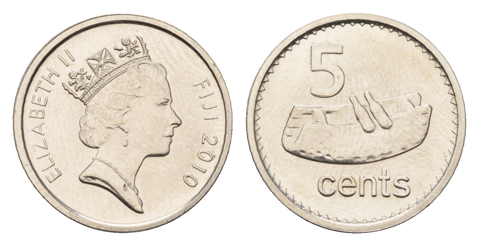 Фиджи 5 центов 2010 KM 119 сталь плакированная никелем UNC 4697-733
