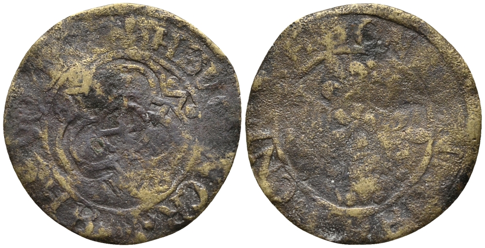 ФРАНЦИЯ ЖЕТОН ND ТРИ ЛИЛИИ, ТРИ КОРОНЫ, ДИАМЕТР 24 ММ. латунь 3999-732