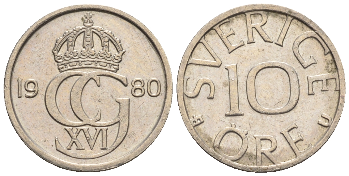 Швеция 10 эре 1987 Карл XVI Густав (1973- ) KM 850 медно-никель 4609-963