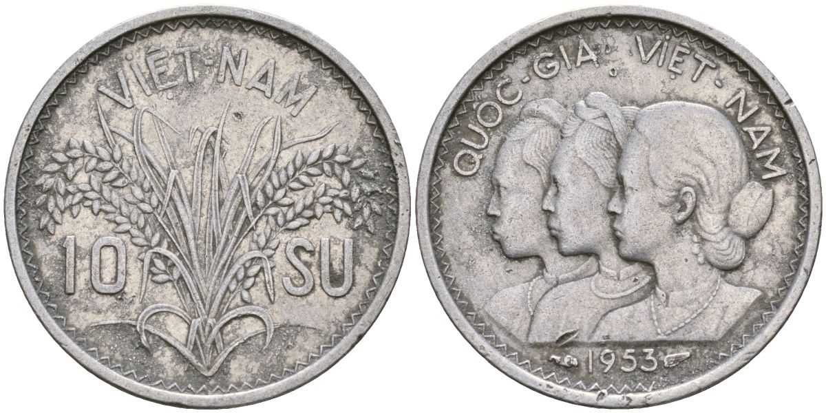 Южный Вьетнам 10 су 1953 KM 1 алюминий 4132-343