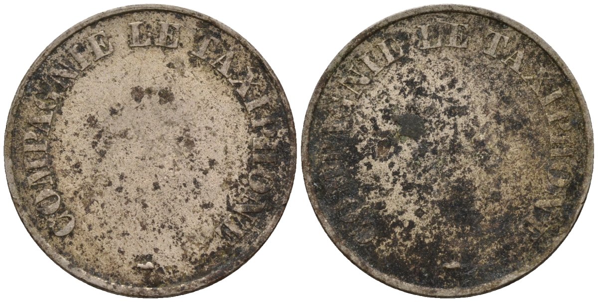 Франция телефонный жетон Compagnie le Taxiphone ND (1947-1955) Khod FR 10,-11, Groe B1-B2 медно-никель 4146-556