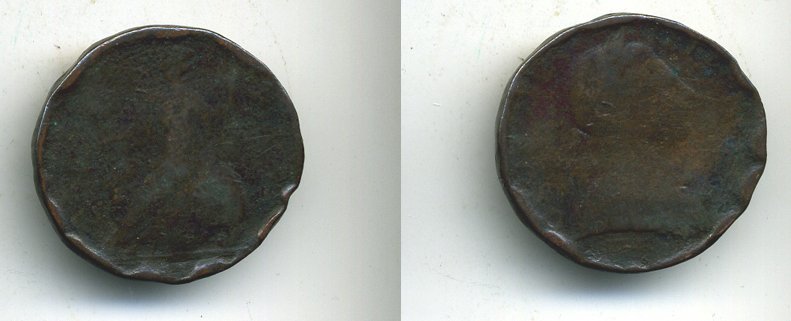 Великобритания 1/2 пенни ND Георг III (1760-1820) медь 57-942