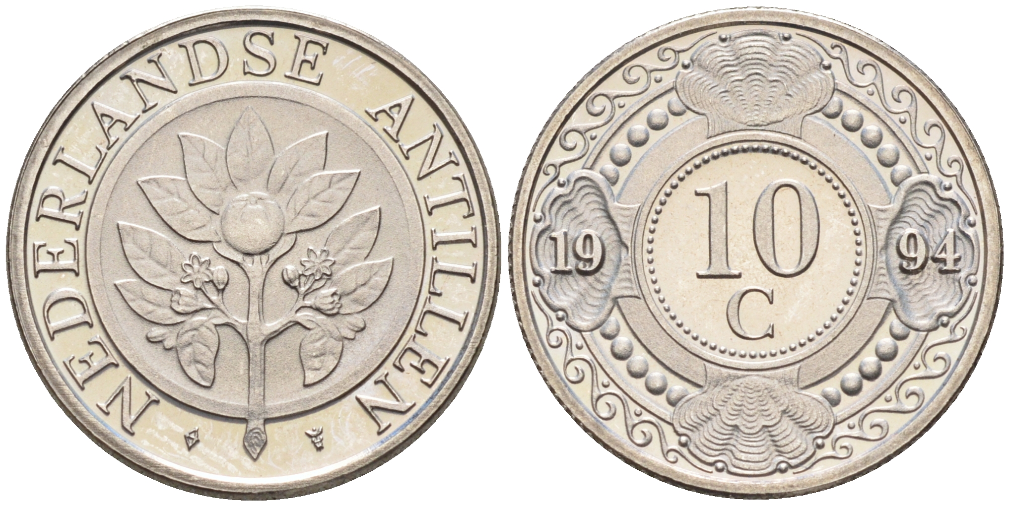 Нидерландские Антилы 10 центов 1994 Беатрикс (1980-2013) KM 34 никель 4169-359