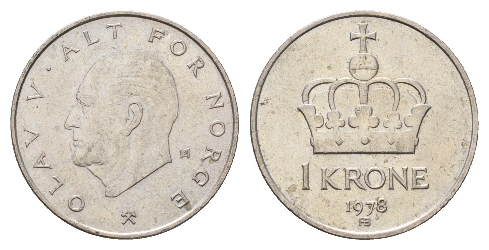 Норвегия 1 крона 1978 Улаф V (1957-1991) KM 419 медно-никель 4703-824