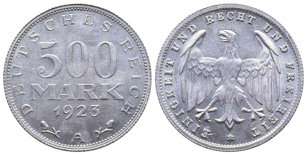 ГЕРМАНИЯ 500 МАРОК 1923 А KM 36, J. 305 алюминий 4380-611