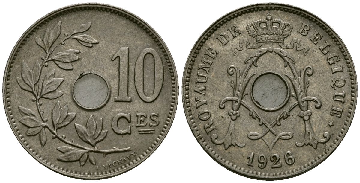 Бельгия 10 сантимов 1926 Belgique KM 85 медно-никель 4172-946
