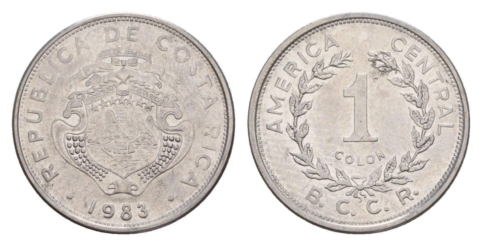 Коста-Рика 1 колон 1983 KM 210 нержавеющая сталь 4649-828