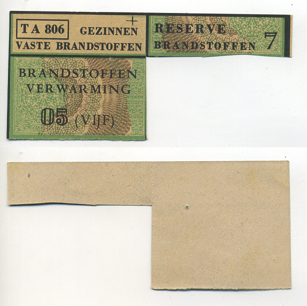 НИДЕРЛАНДЫ ПРОДОВОЛЬСТВЕННЫЕ КАРТОЧКИ НА КАРТОФЕЛЬ 1944-1950 бумага 6317-37-3-1