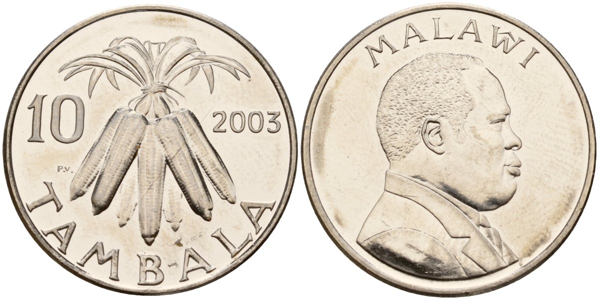 Малави 10 тамбал 2003 KM 27 сталь плакированная никелем 4141-745