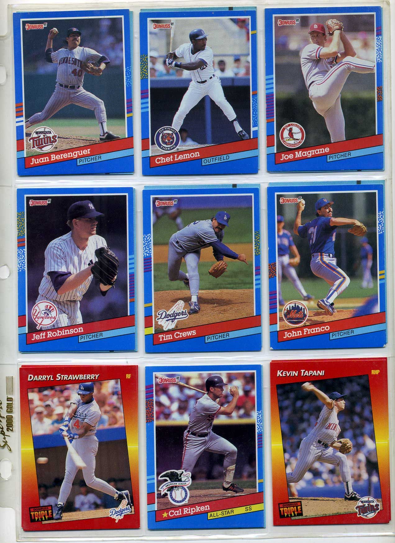 США КАРТОЧКИ БЕЙСБОЛЬНЫЕ 9 штук разных 7501-33