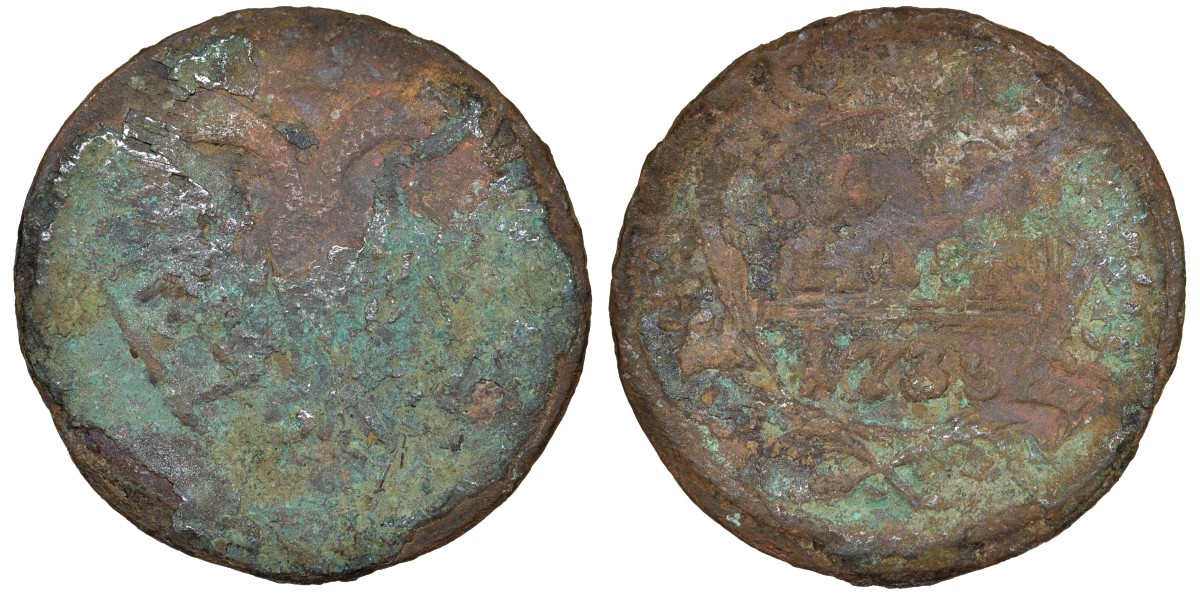 Россия деньга 1735 Анна Иоанновна (1730-1740) Биткин 327 медь 51-3716