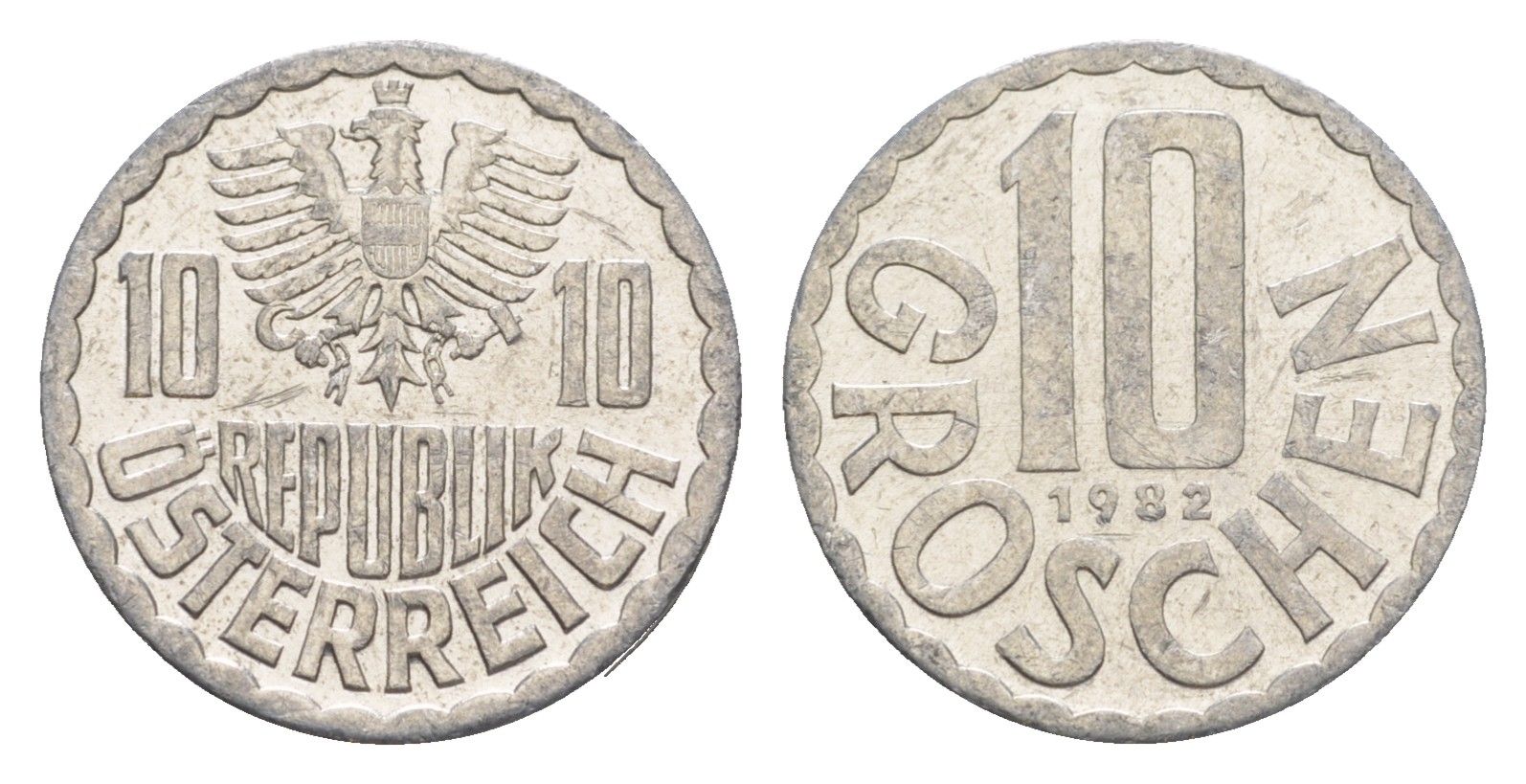 Австрия 10 грошей 1982 KM 2878 алюминий 4147-367