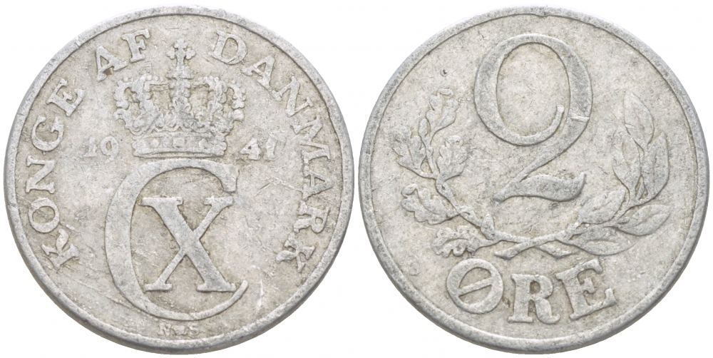 ДАНИЯ 5 ЭРЕ 1941 КМ 834 алюминий 4402-1216