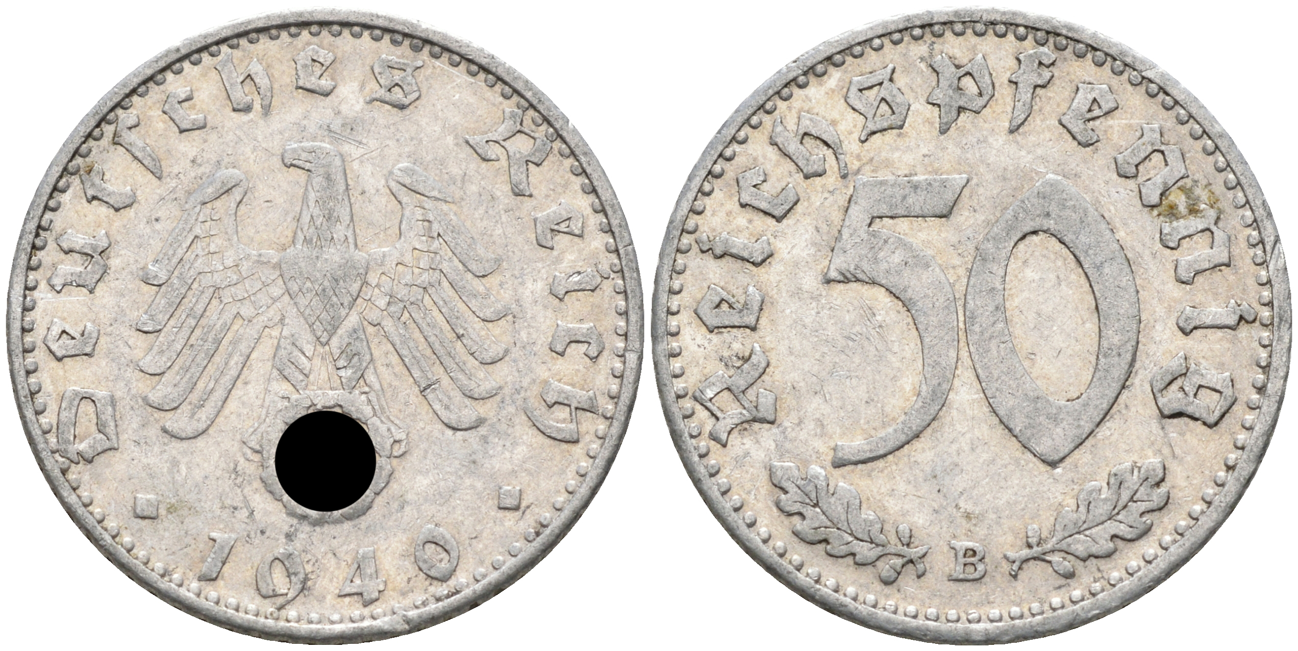 Германия 50 рейхспфеннигов 1940 В KM 96 J.372 алюминий 4589-133