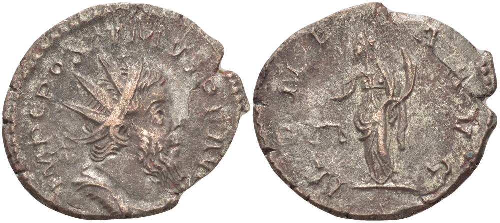 Римская Империя (императоры в Галлии) антониниан 260 - 269 Постум. IMP C POSTVMVS P F AVG / MONETA AVG, Монета с весами и рогом Изобилия, Колония Агриппины, Good Very fine RIC 315 биллон 1073-12-113