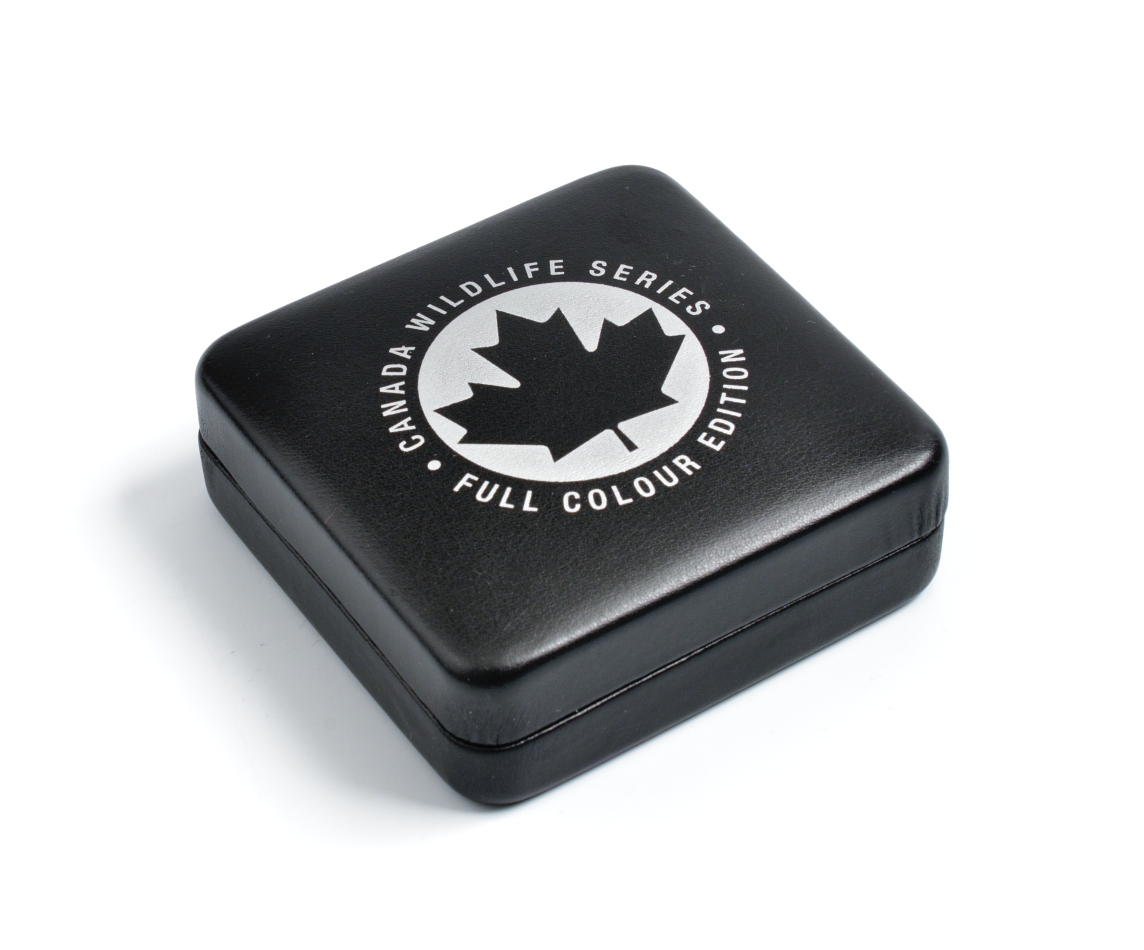 Канада 5 долларов 2012 серия Животный мир Канады, лось, в оригинальной коробке с сертификатом тираж 5000 экз., цветная эмаль серебро UNC 5-5-1-12