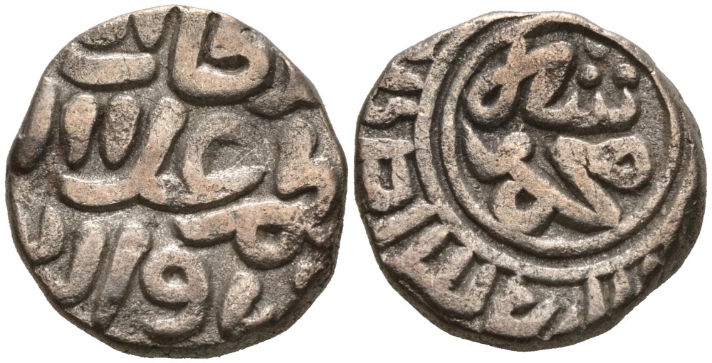 Индия 2 гани 1308 (AH711) Делийский Султанат, Alu ed-din Muhammad Shab II (1295-1315) Goron/Goenka D 233, Mitchiner 2569 биллон 192-936