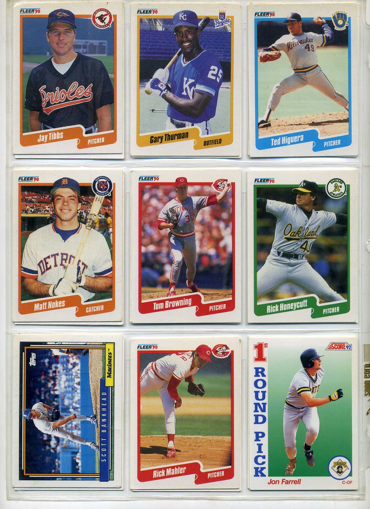 США КАРТОЧКИ БЕЙСБОЛЬНЫЕ 9 штук разных 7501-40