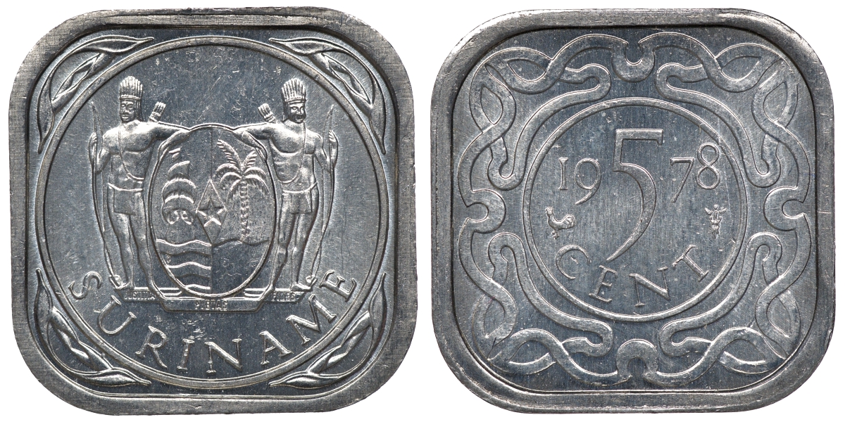 Суринам 5 центов 1978 KM 12.1a алюминий UNC 4118-526