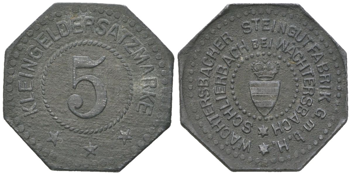Шлирбах (Гессен-Нассау) 5 пфеннигов ND цинк 4563-114