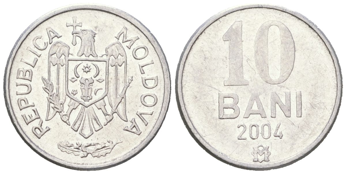 Молдавия 10 бань 2004 KM 7 алюминий 4532-636