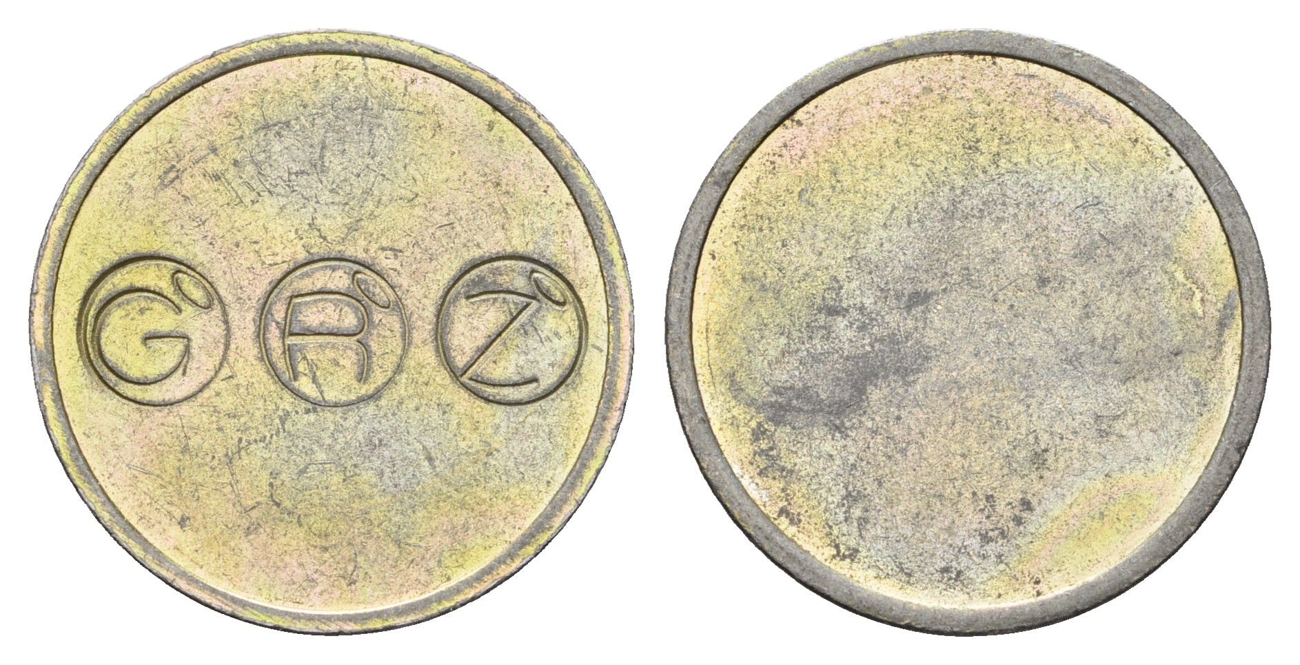 Италия жетон G.A.Z. диаметр 24 мм, вес 5,4 гр нержавеющая сталь 4670-937