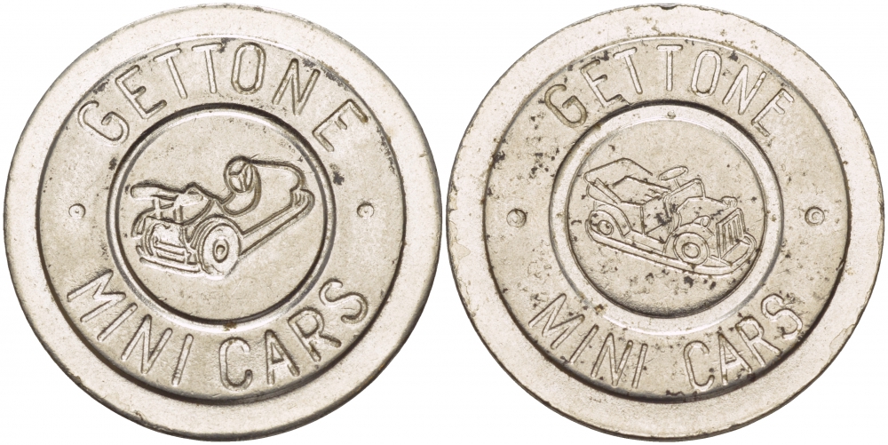 ЕВРОПА ЖЕТОН GETTONE, MINI CAR белый металл 32-142
