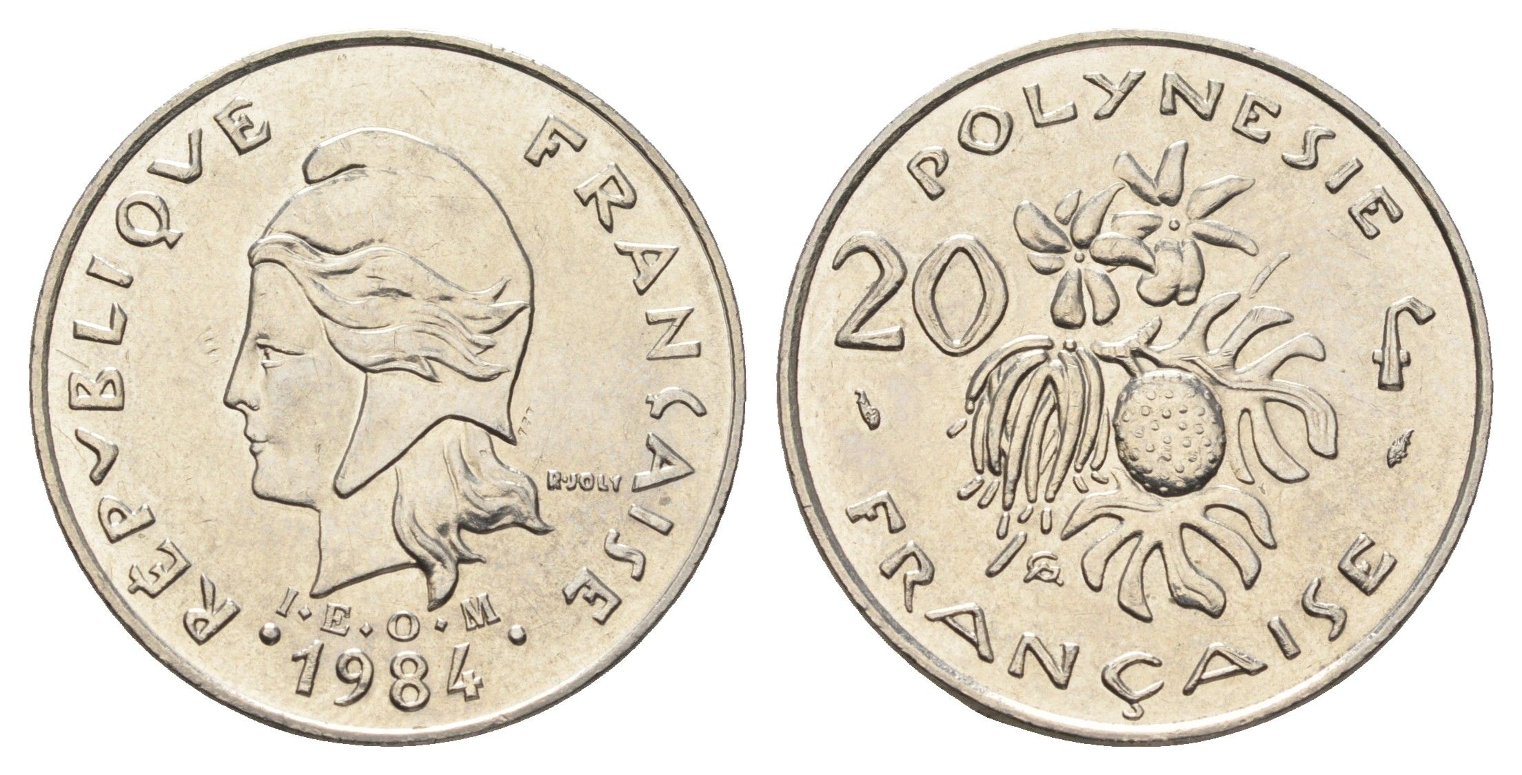 Французская Полинезия 20 франков 1984 KM 9 никель UNC 4666-526