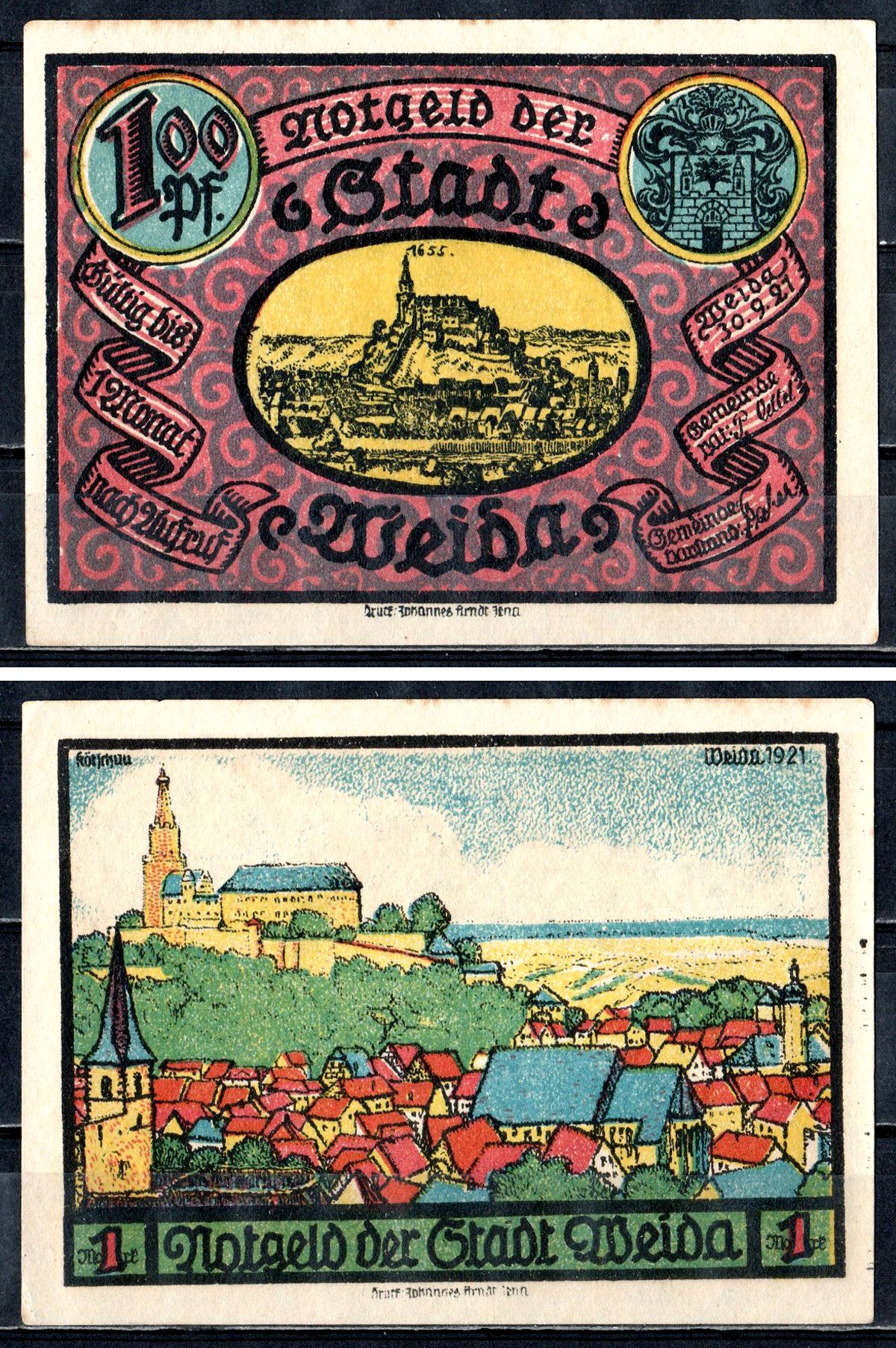 Вайда (Тюрингия) 1 марка 1921 2193-53-2-2