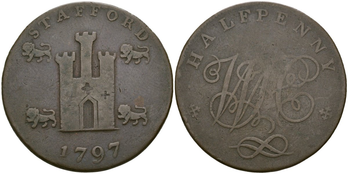 Великобритания, Саффолк 1/2 пенни 1795 Бери, токены Кондера Dalton & Hamer 26 медь 1529-1014