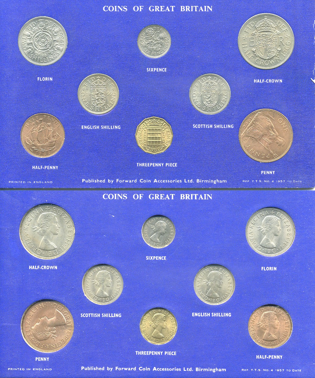 Великобритания набор из 8 монет 1966 буклет UNC 7-4-82