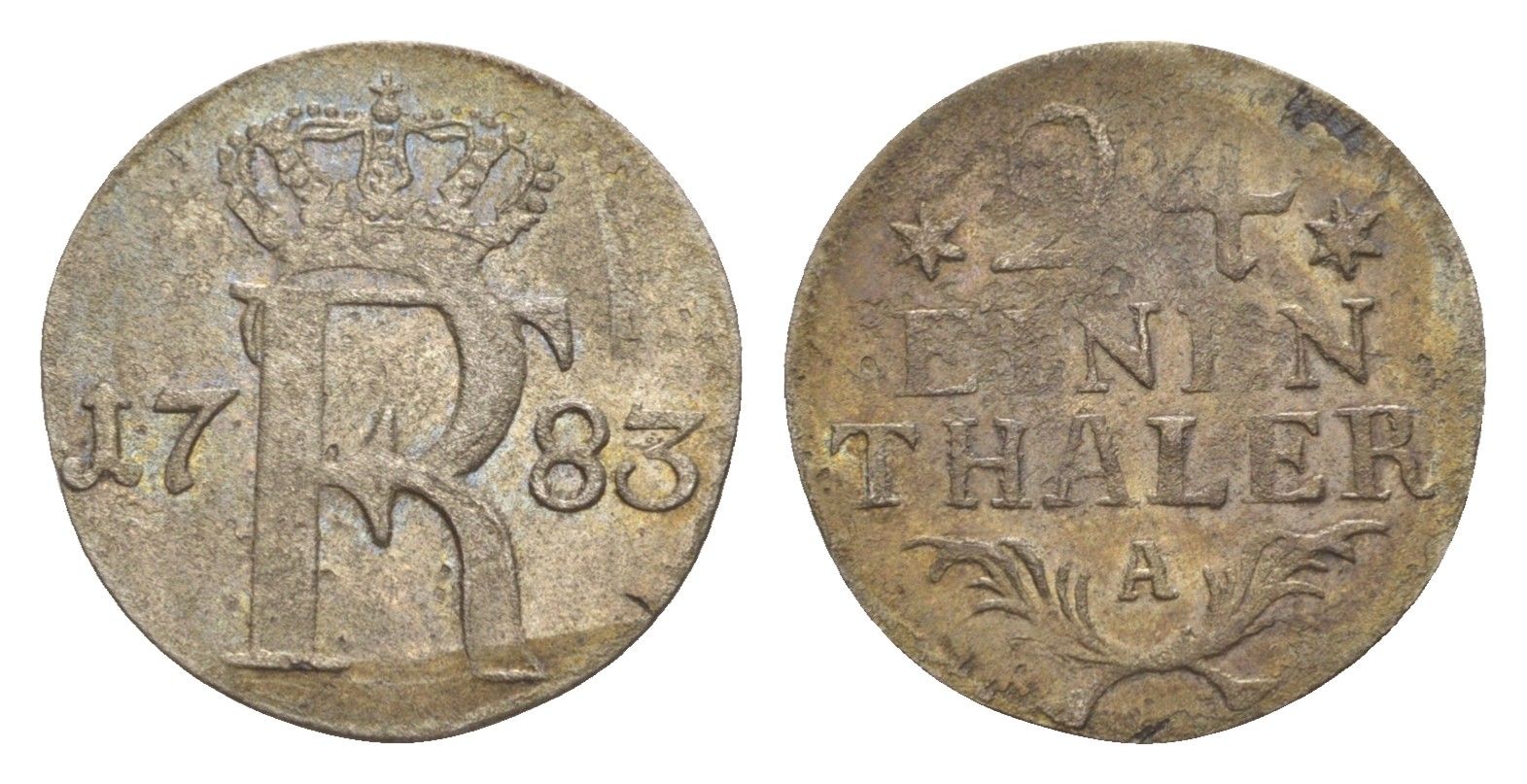 Пруссия 1/24 талера 1783 A, Фридрих II (1740-1786) KM 296 серебро 1525-1232