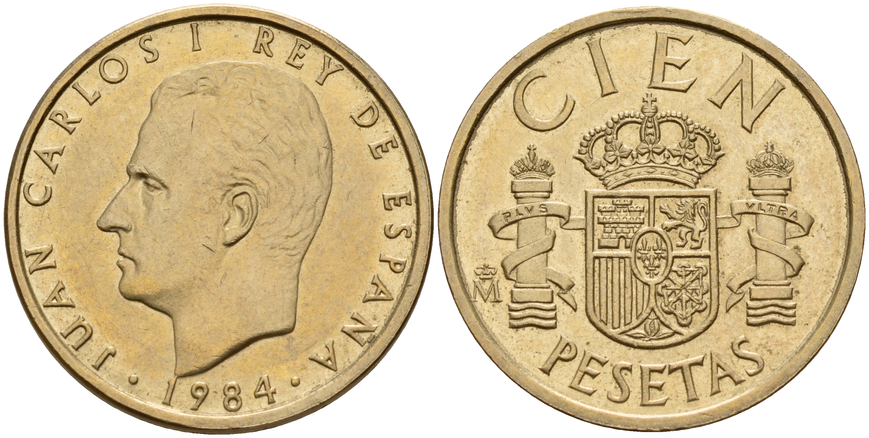 Испания 100 песет 1984 Хуан Карлос I (1975-2014) KM 826 алюминиевая бронза    4597-157