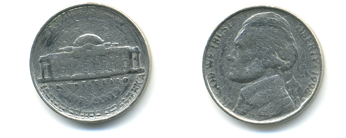 США 5 ЦЕНТОВ 1998 P ДЖЕФФЕРСОН KM А192 медно-никель 179-757