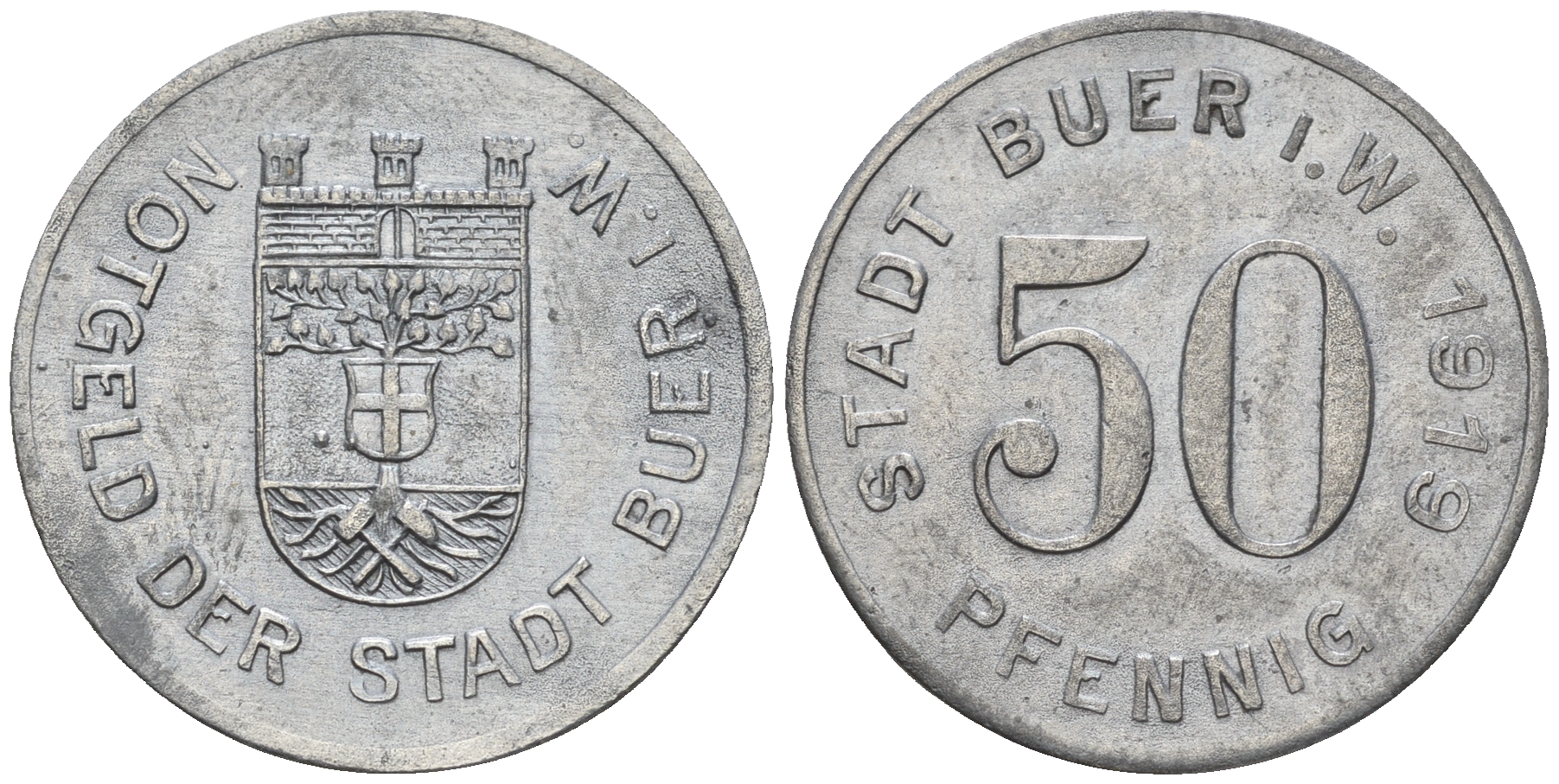 Германия, Буер 50 пфеннигов1919 Funck 64.4 цинк 60-827