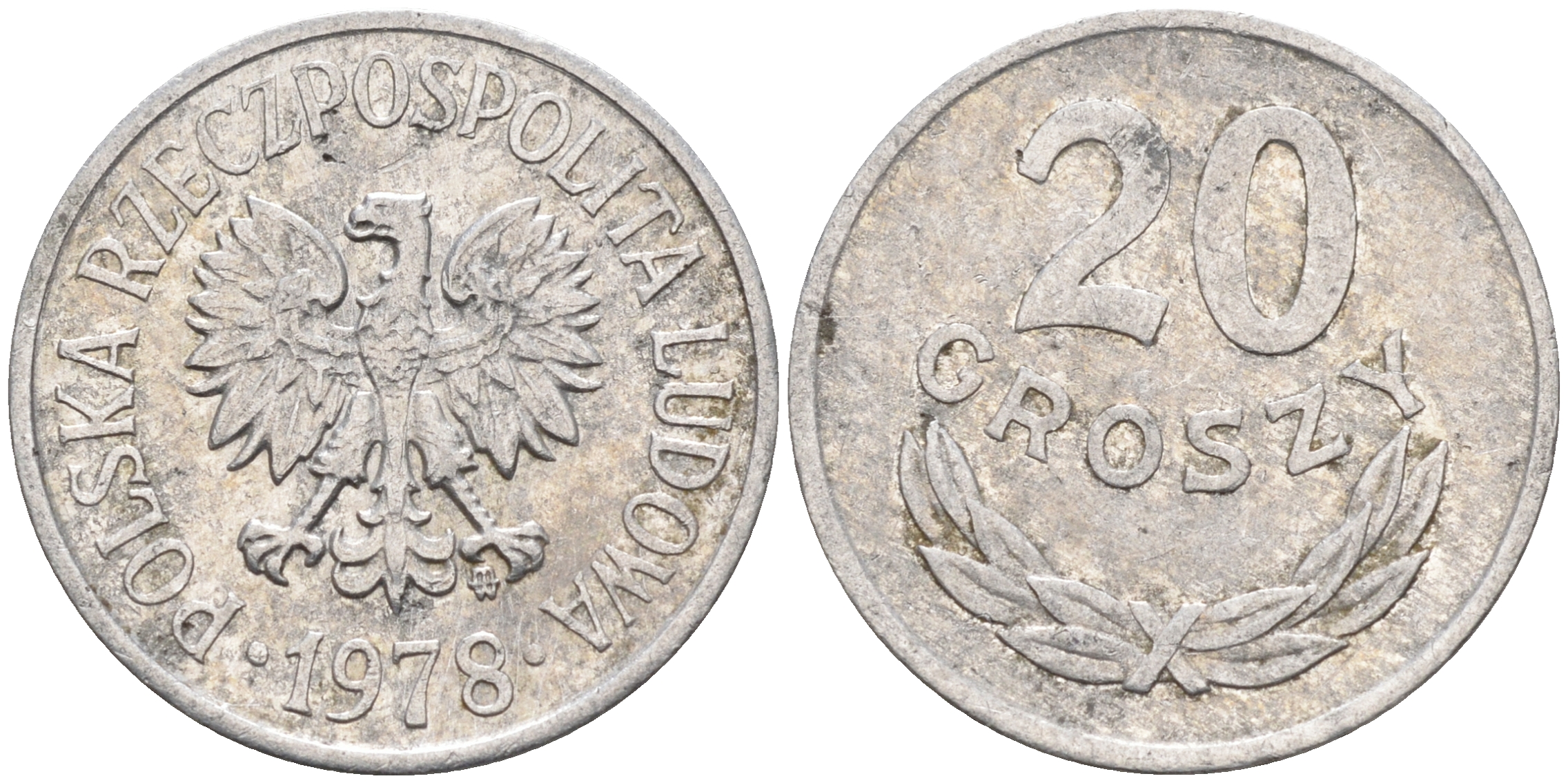 Польша 20 грошей 1978 MW KM А47 алюминий    4174-718